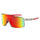 Lunettes de soleil Ma Lunette Meije transparent avec verres miroirs rouges, protection UV et design cyclisme