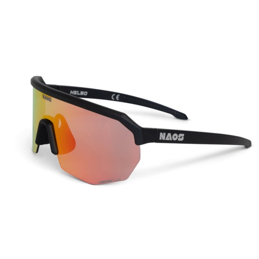 Lunettes vélo ouvertes Helbo Regular Naos 2256 avec verre rouge pour cyclisme performant et confort optimal