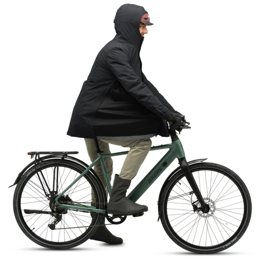 Veste parka 3 en 1 Tucano Urbano Magic Parka noire pour velo, protection pluie et vent, confort et chaleur pour cyclistes urbains