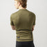 Vue dos maillot manches courtes GripGrab EXPLR Merinotech en laine merinos olive avec poches zippées
