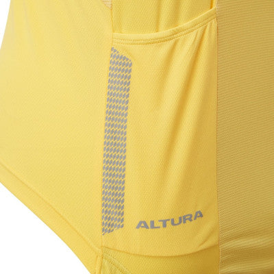 Altura Maglia Da Ciclismo A Maniche Corte All Roads Donna, Tessuto Traspirante Con Finitura Antimicrobica Silvadur, Scollo A Bottone, Tasche Posteriori, Anello Per Luce