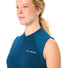 Maillot vélo femme Vaude Matera FZ bleu sans manches, respirant et confortable pour sorties estivales