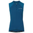 Maillot sans manches femme Vaude Matera FZ bleu, léger et respirant pour cyclisme estival confortable