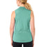 Maillot vélo femme Vaude Matera FZ menthe sans manches avec poches arrière pour sorties estivales confortables