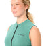 Maillot vélo femme Vaude Matera FZ menthe sans manches avec zip avant pour confort et respirabilité en été