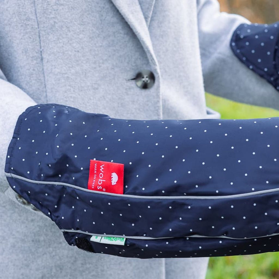 Manchons hiver pour vélo Wobs à pois
