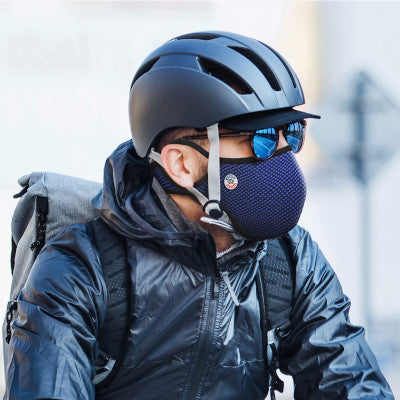 Masque FFP2 anti-pollution Frogmask bleu pour cycliste - #2