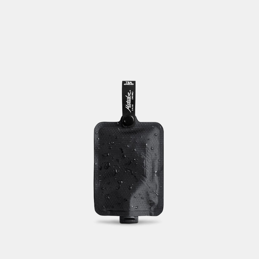 Flacon toilette Matador FlatPak 90 ml, rechargeable et etanche, ideal pour cyclisme et activites en plein air