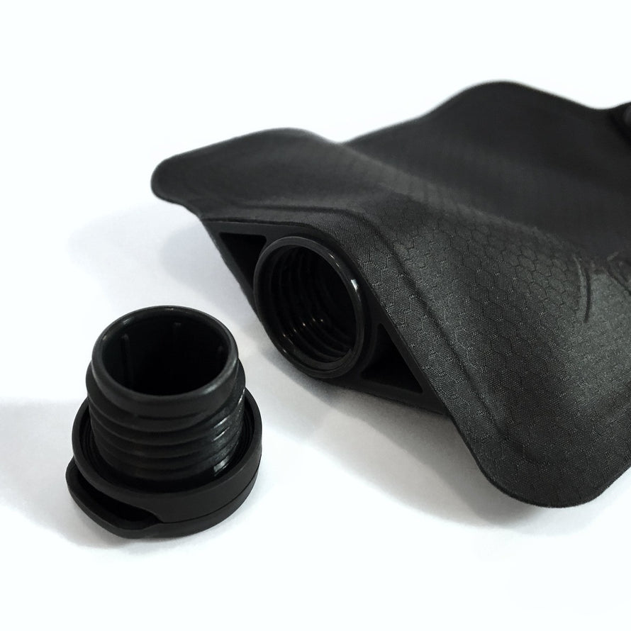 Flacon de toilette Matador FlatPak 90 ml rechargeable, design noir compact pour cyclisme et activités outdoor