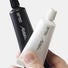 Tubes dentifrice rechargeables Matador 35 ml et 22 ml en noir et blanc, format compact pour voyage et quotidien