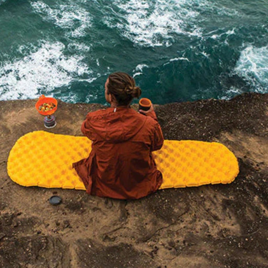 matelas sea to summit ultralight utilisation plein air cyclotourisme vue paysage