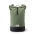 Sac a dos roll-top MeroMero Squamish V3 kaki avec base noire, ideal pour cyclistes urbains et trajets quotidiens