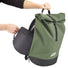 Sac à dos roll-top Meromero Squamish V3 vert olive avec compartiment casque, idéal pour cyclistes urbains