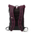 Sac a dos imperméable roll-top MeroMero Wanaka bordeaux et noir, confort et maintien pour cyclistes urbains
