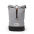 Sac a dos imperméable roll-top Meromero Wanaka gris et noir design minimaliste pour cyclistes urbains