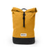 Sac a dos imperméable roll-top MeroMero Wanaka jaune et noir, design urbain pour cyclistes modernes