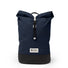 Sac a dos imperméable roll-top MeroMero Wanaka couleur navy et noir, design moderne pour cyclistes urbains