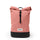 Sac a dos imperméable roll-top MeroMero Wanaka rose et noir, parfait pour les trajets urbains à vélo
