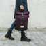 Sac a dos imperméable roll-top MeroMero Wanaka violet et noir, pratique pour les trajets urbains à vélo