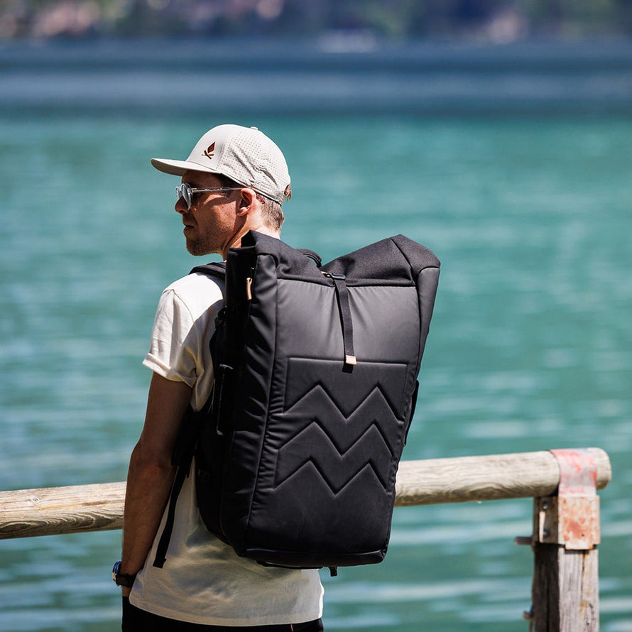 Sac de voyage Duflebag SMÖGEN 80L Meromero noir, sac à dos ergonomique pour déplacements urbains et voyages