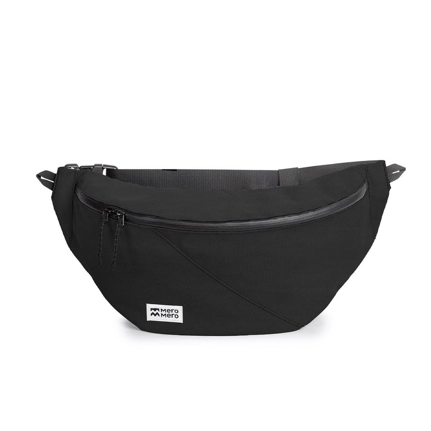 Sacoche banane HOÏAN 3L Meromero noire avec fermeture eclair avant pour cyclistes urbains