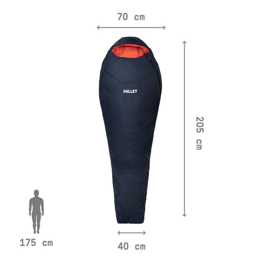 Sac de couchage Baikal 1100 Femme Millet, idéal pour camping et randonnée avec confort thermique