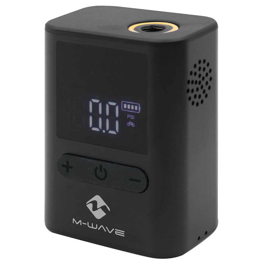 Mini compresseur digital M-Wave Elumatik compact et performant pour velo avec affichage numerique precise