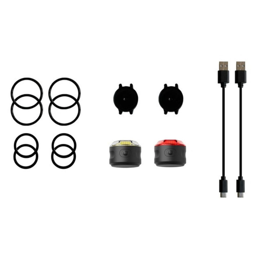 Mini lumieres magnetiques Shapeheart avant et arriere, compactes et rechargeables pour securite velo optimale