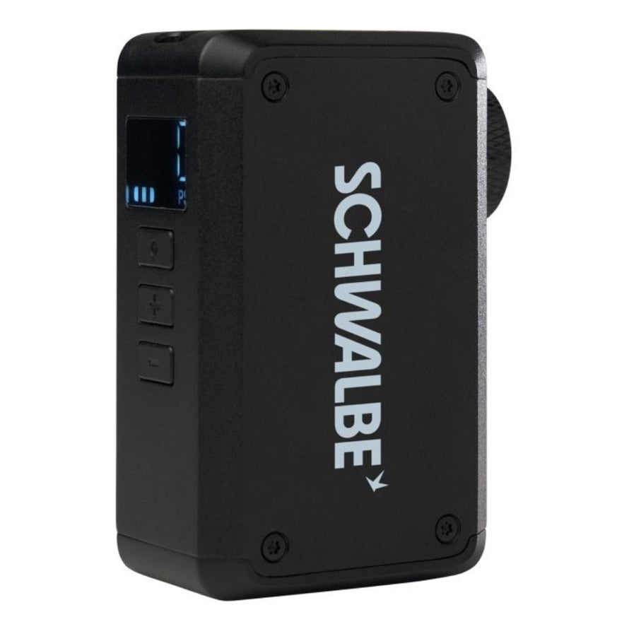 Mini pompe electrique Schwalbe E-Micro Pump avec ecran LED pour un gonflage velo rapide et precis