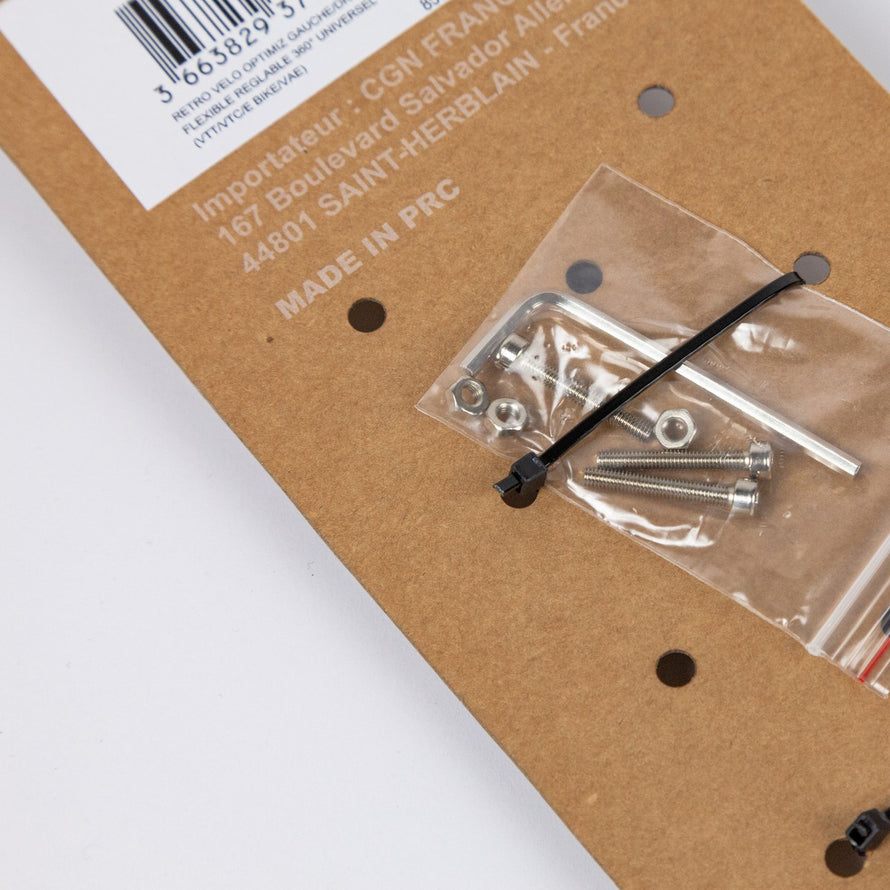 Miroir retroviseur flexible 360 degres Optimiz 7x12 cm pour velo securite et meilleure visibilité