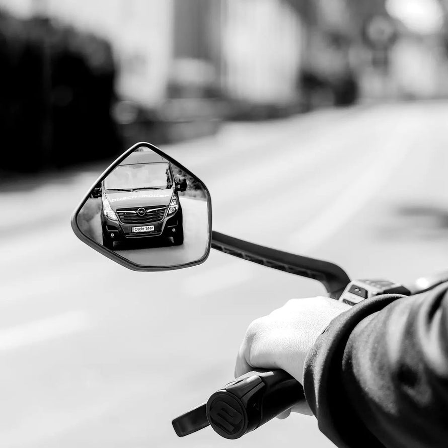 Miroir retroviseur gauche Busch & Müller Cycle Star E pour velo, augmente la securite et la vision arriere