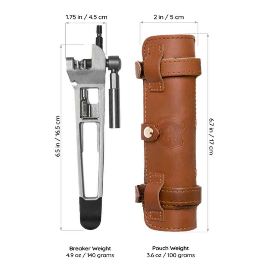 Multi-outils vélo Full Windsor The Breaker cuir marron, compact et robuste pour réparation et entretien vélo