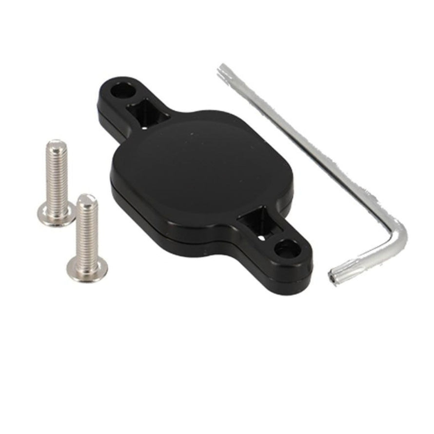 Support noir pour AirTag sous porte-bidon vélo Optimiz, modèle sécurisé pour protéger et localiser votre vélo