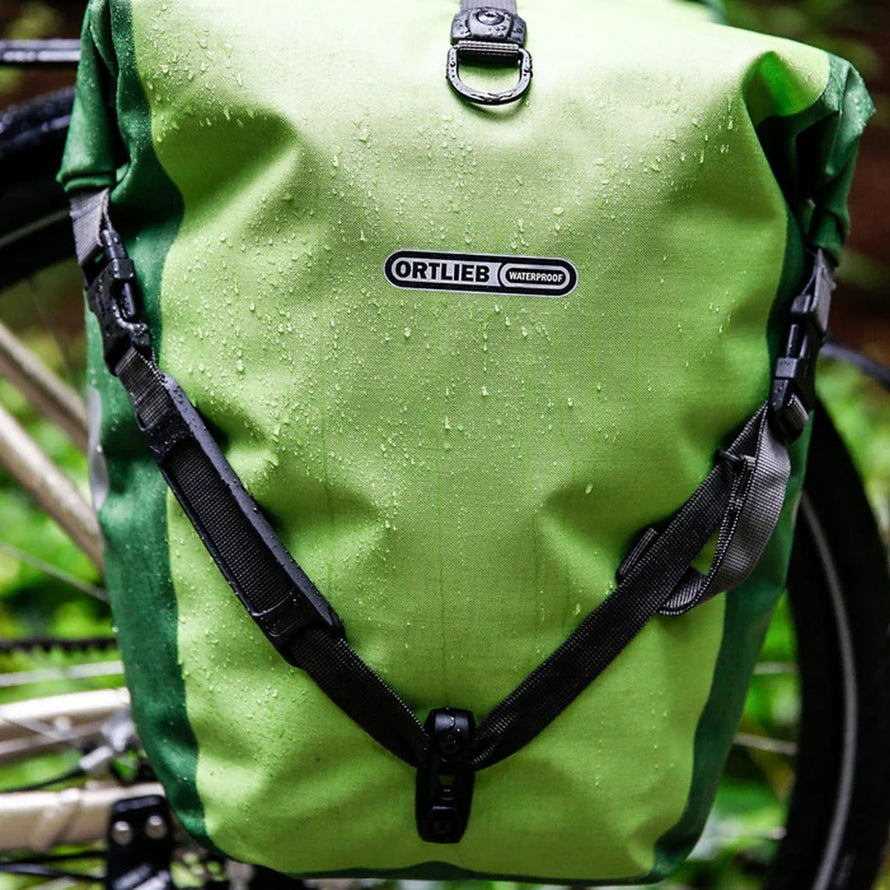 Sacoches arriere Ortlieb Back Roller Plus CR 2 x 20L vert clair impermeables et robustes pour velo