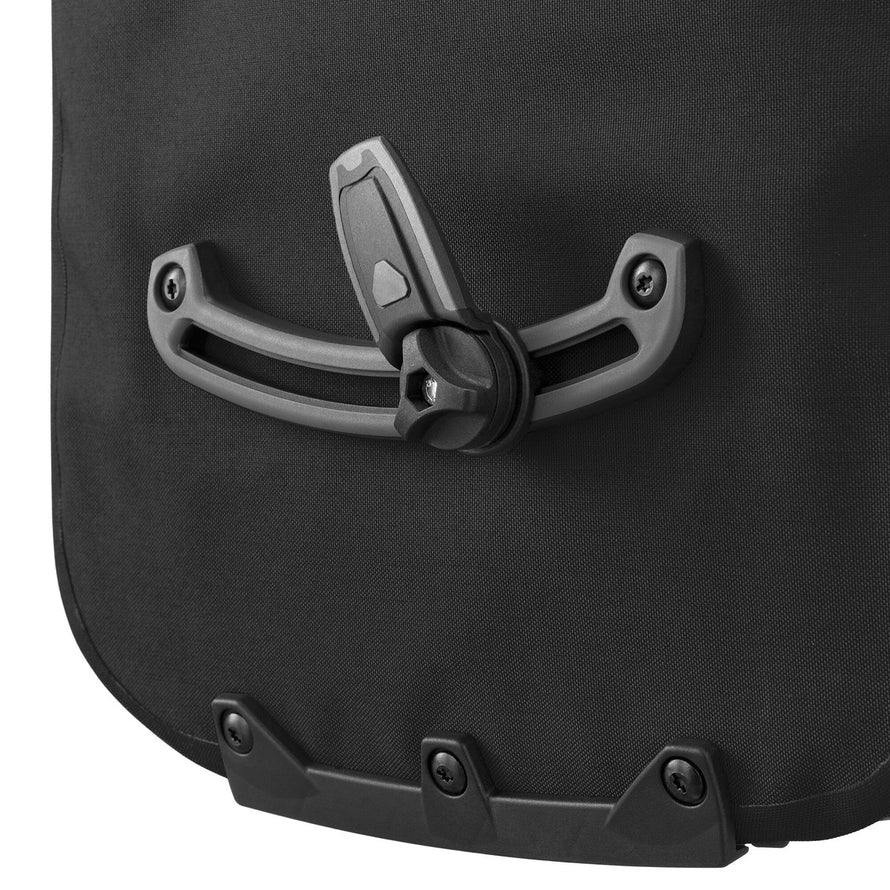 Fixation innovante du sac a dos convertible sacoche velo Ortlieb Vario Plus Cordura noir robuste et durable