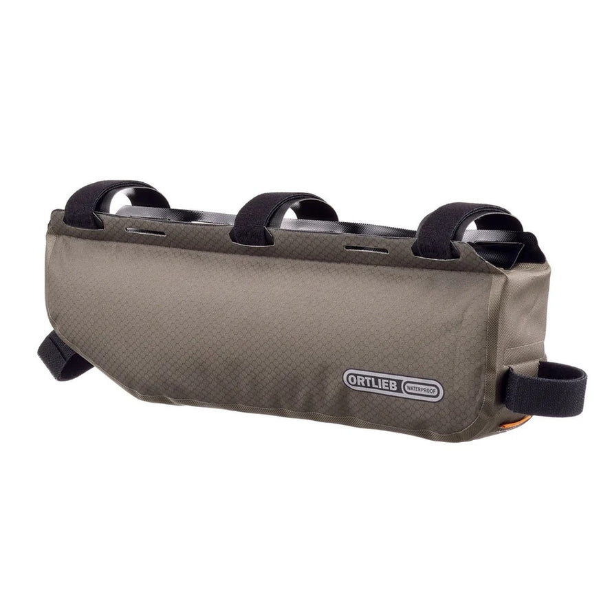 Sacoche bikepacking TopTube Ortlieb pour cadre vélo avec fixation velcro et tissu imperméable robuste
