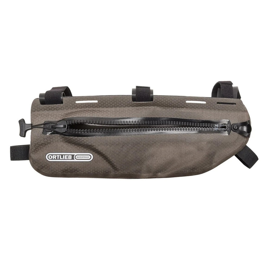 Sacoche bikepacking TopTube Ortlieb pour cadre velo avec tissu imperméable et fixation velcro solide