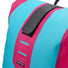 Détail sac à dos vélo étanche Ortlieb Velocity Lite 23L en bleu et rose, robuste et design urbain