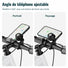 Support smartphone Outplorer QB01 avec rotation 360° pour un affichage portrait ou paysage sur guidon de vélo
