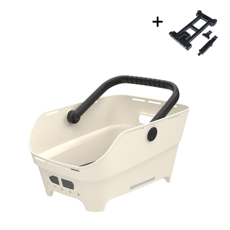 Basil Cento MIK Panier de vélo arrière, 22 l, Noir, résistant aux intempéries, avec système MIK verrouillable, Design Exceptionnel Basil Cento MIK Panier de vélo arrière, 22 l, Noir, résistant aux intempéries, avec système MIK verrouillable, Design Exceptionnel