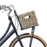 Panier avant Basil Dax en rotin naturel avec couvercle et fixation solide pour vélo urbain