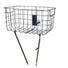 Panier vélo avant Basil Robin 27L avec fixation permanente sur fourche, robuste et pratique pour transport