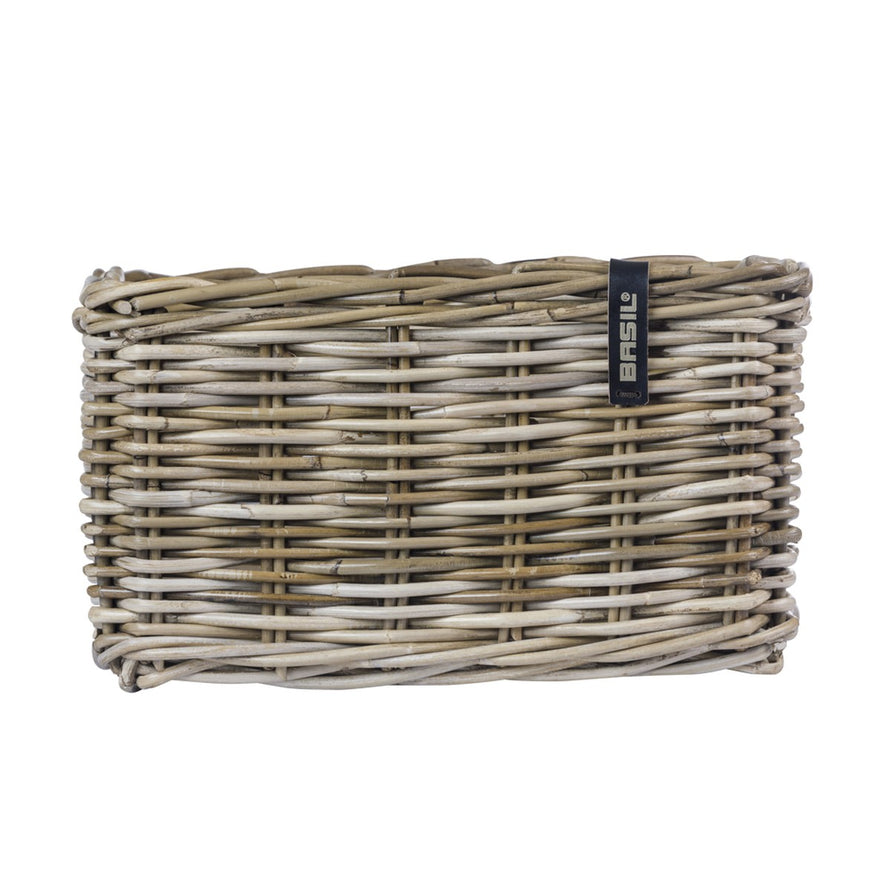 Panier avant en rotin tressé main Basil Dax, robuste et esthétique pour vélo urbain