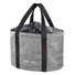 Panier vélo Klickfix Shopper Pro 24L gris avec cordon de serrage et poignées solides pour guidon