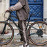 Pantalon de pluie vélo pour adulte Poule Party damier kaki recyclé