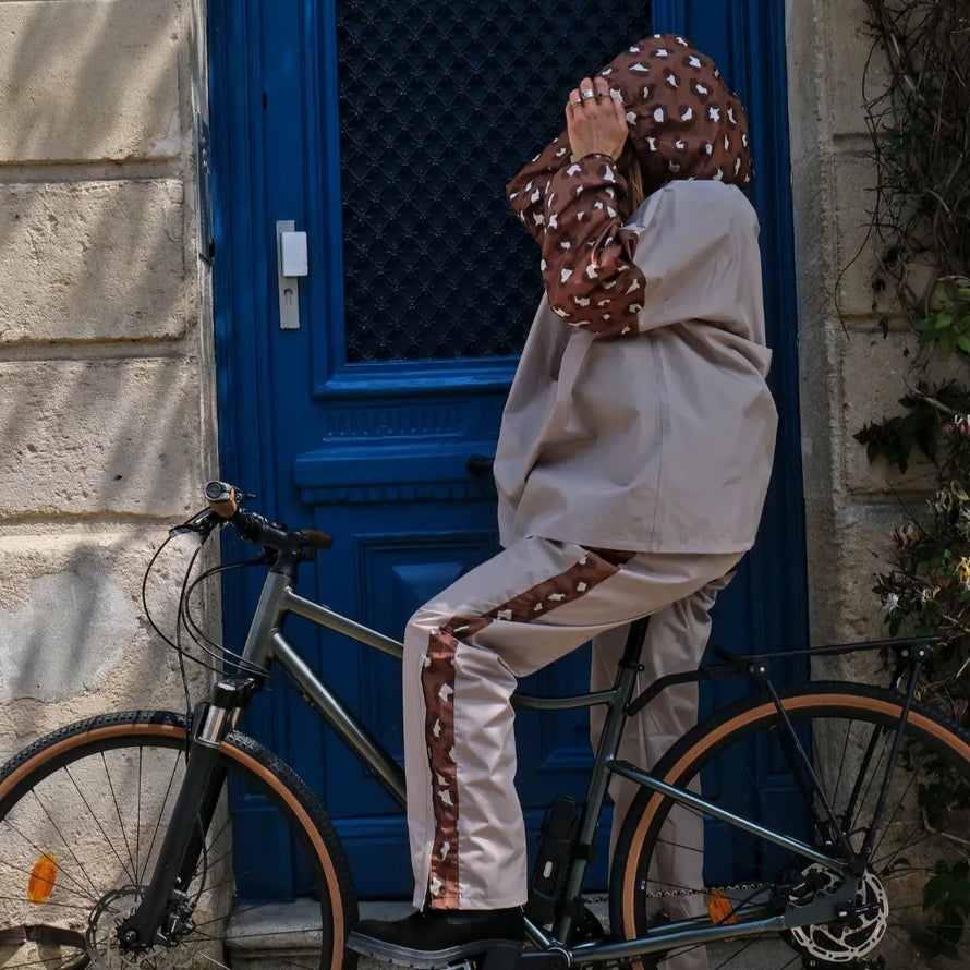 Pantalon de pluie Poule Party vélo adulte Léopard urbain pratique déperlant 