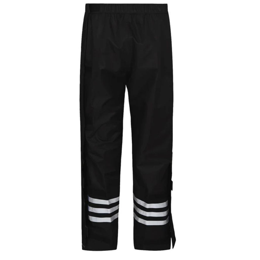 pantalon de pluie vélo urban circus noir avec bandes réfléchissantes