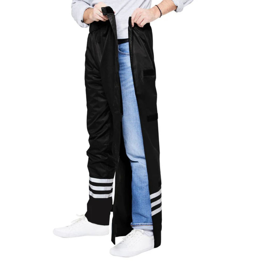 pantalon de pluie vélo avec zip latéral intégral urban circus noir
