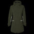 Parka imperméable Mosse Basil pour femme en vert olive avec capuche et détails réfléchissants, élégante et chaude