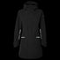 Parka Mosse Basil noire femme, imperméable et chaude, conçue pour les cyclistes urbaines élégantes en 2024